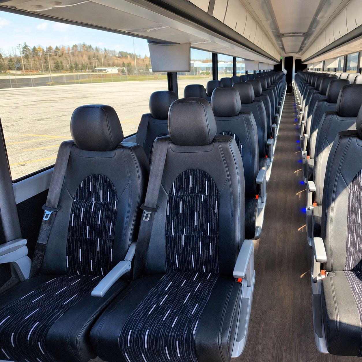cleveland charter bus interior