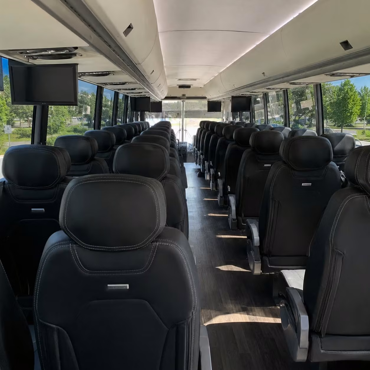 cleveland charter bus rental inside